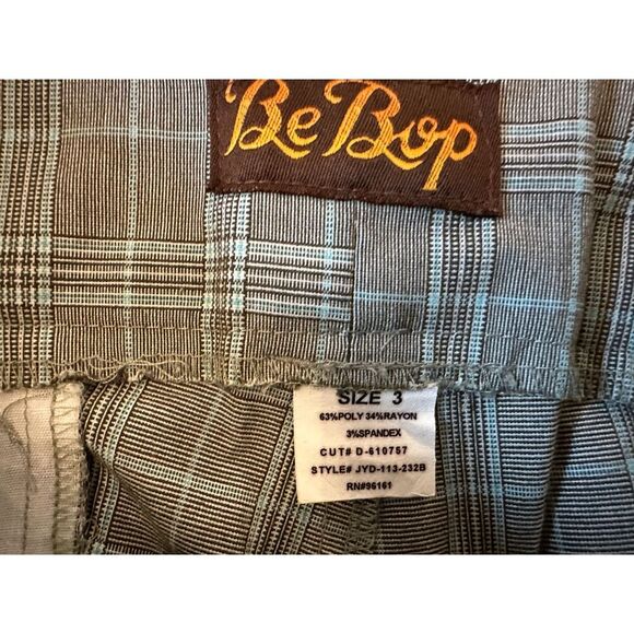 Y2K Bebop Low Rise Plaid Trouser Pant Sz 3 - Picture 3 of 9